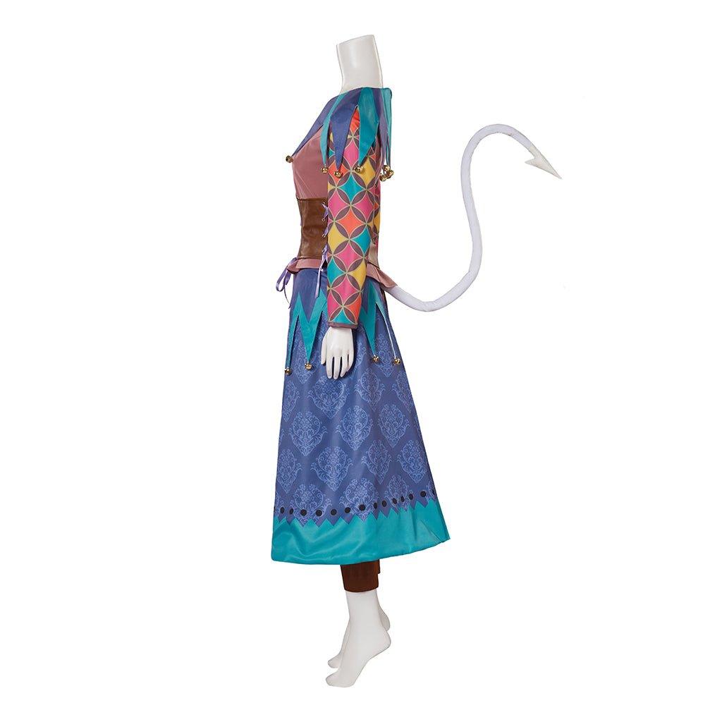 Costume Cosplay Alfira BG3 | Combinaison de Combat avec Queue pour Femme | Ensemble Complet pour Halloween & Carnaval