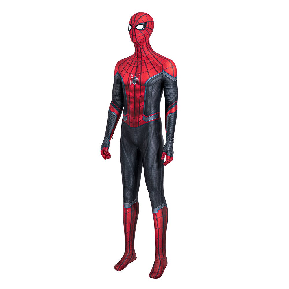 Costume Cosplay Spider-Man Loin de Chez Lui - Combinaison Rouge pour Hommes - Design Fidèle au Film