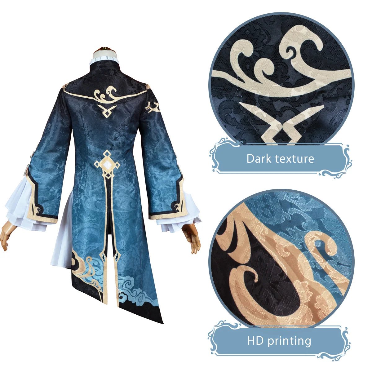Perruque Cosplay Genshin Impact Xingqiu Accessoire Tête Xing Qiu Costume Fête Halloween Noël Drag Party Cadeau