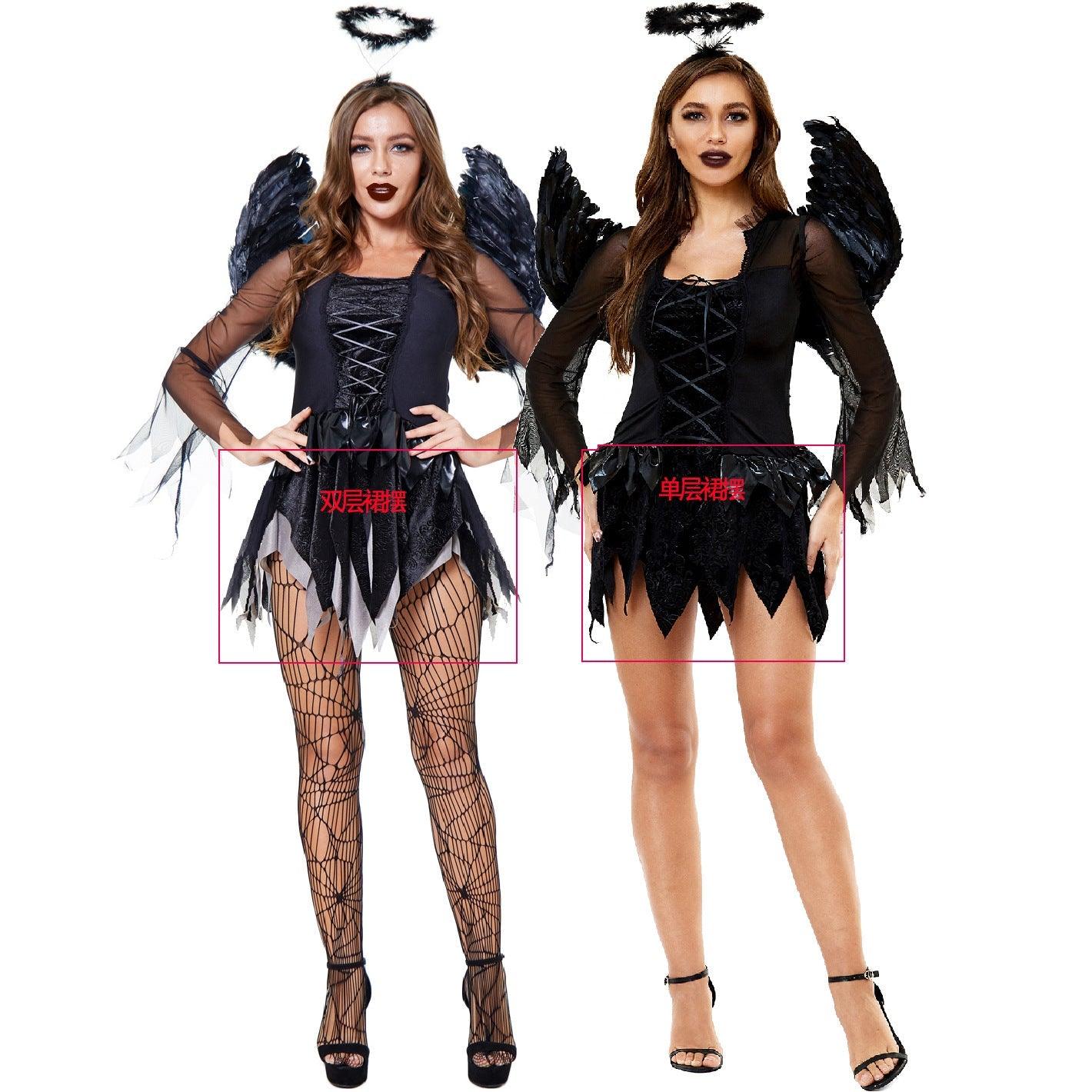 Costume Ange Noir Zombie pour Femme | Cosplay Gothique Ange Maléfique