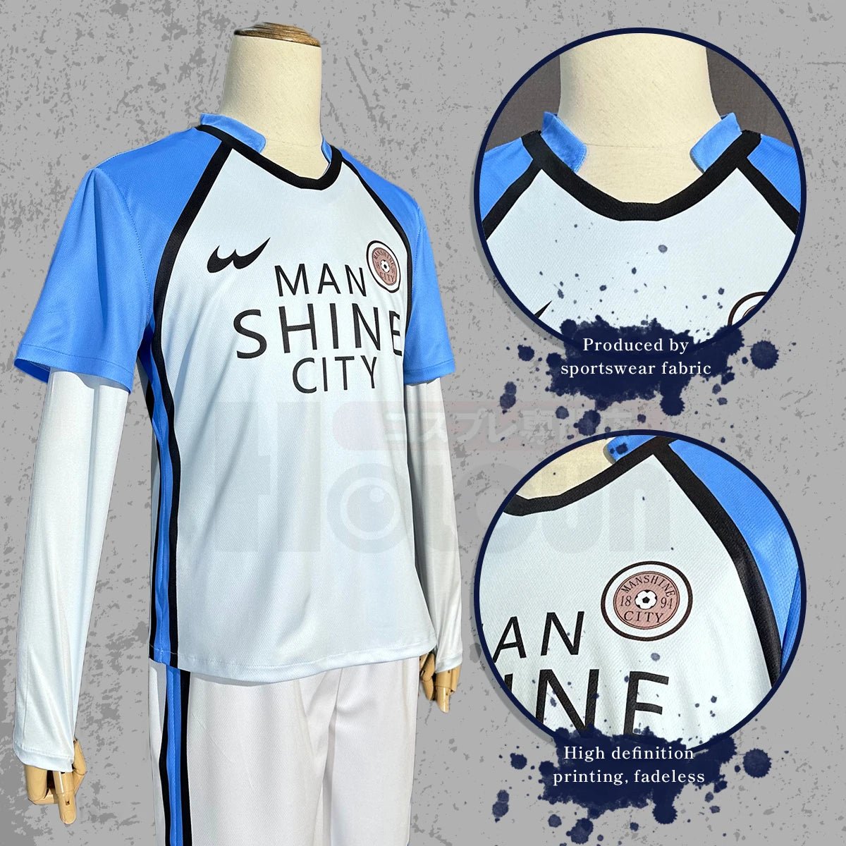 Perruque de Cosplay Anime Blue Lock Homme SHINE CITY Nagi Reo Mikage Chigiri Rose Net Uniforme de Football Soccer Sport Quotidien