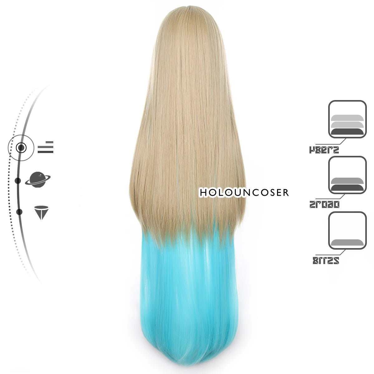 Perruque Cosplay Serval Honkai Star Rail Résistante à la Chaleur avec Filet Rose