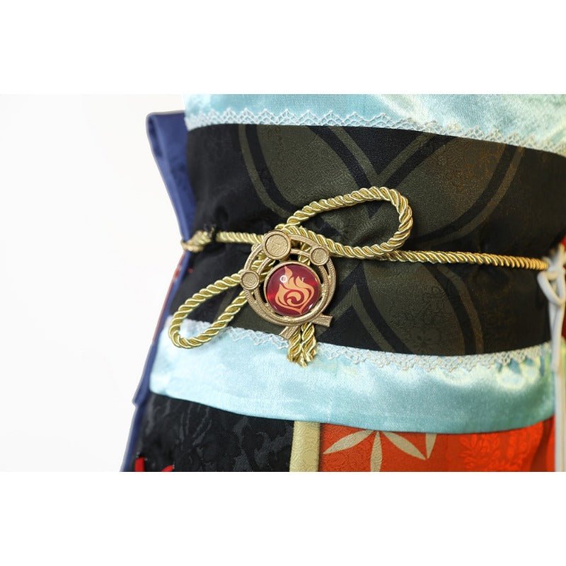 Costume Cosplay Yoimiya Kimono avec Perruque | Tenue Genshin Impact