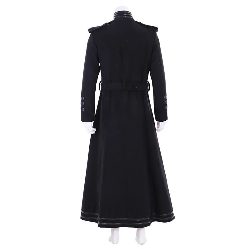 Robe de Prêtre Médiévale Veste Trench avec Col Montant et Boutonnage pour Hommes