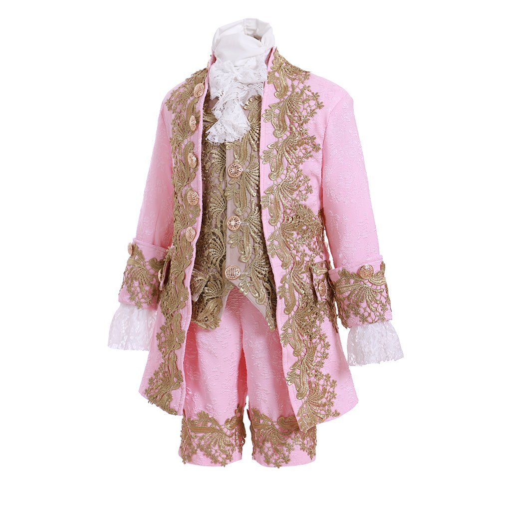 Costume Cour Rococo Victorien pour Enfant - Robe Médiévale Élégante Rose | L'AniMirage Sur Mesure