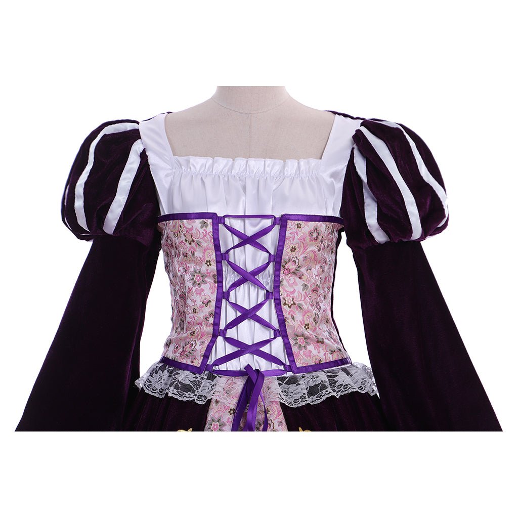 Série de Costumes Cosplay Disney Tangled | Rapunzel, Naveen, Mère Gothel & Plus