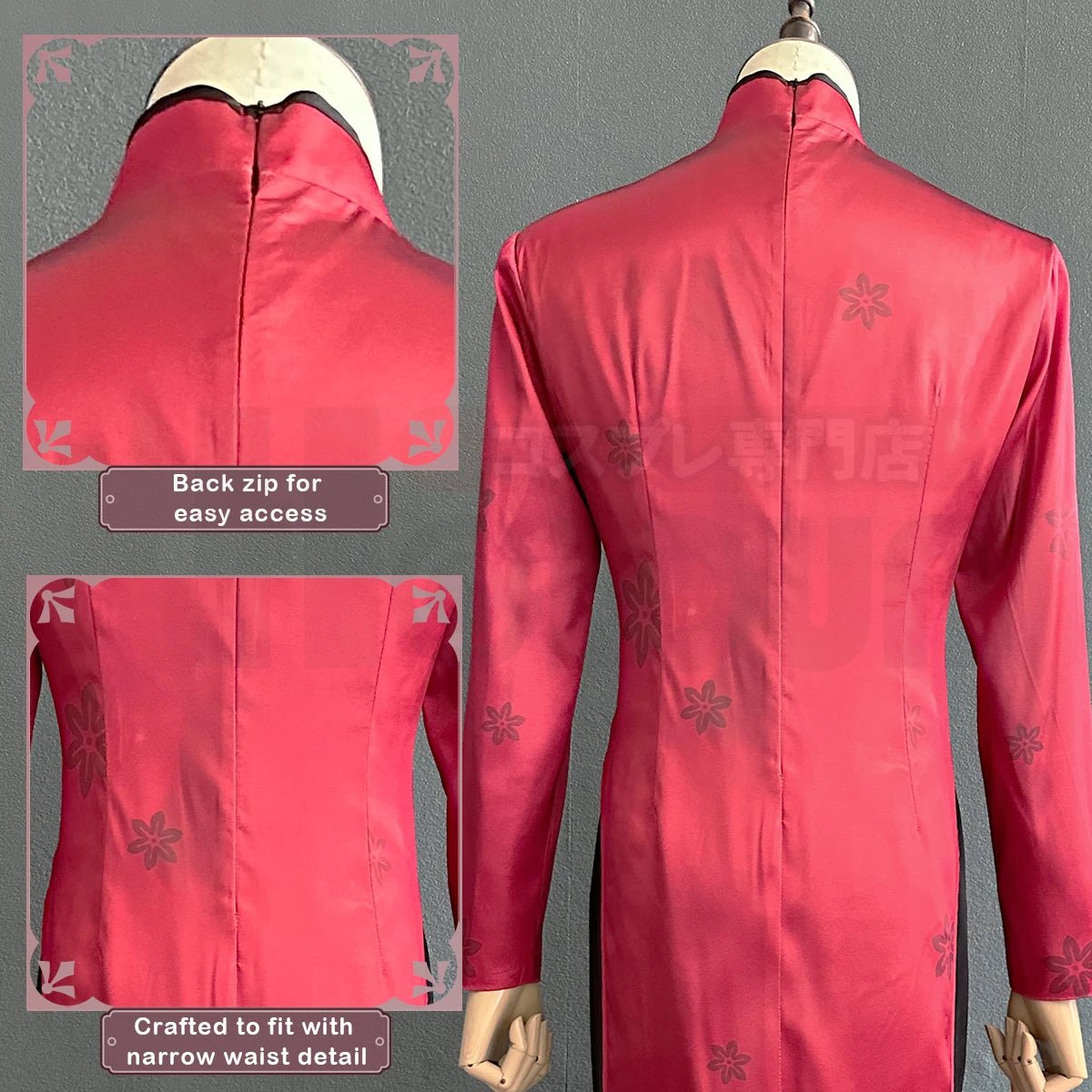 Costume Cosplay Chigiri Blue Lock Rouge Kung Fu Tang avec Perruque en Fibres Synthétiques Taille Adjustable