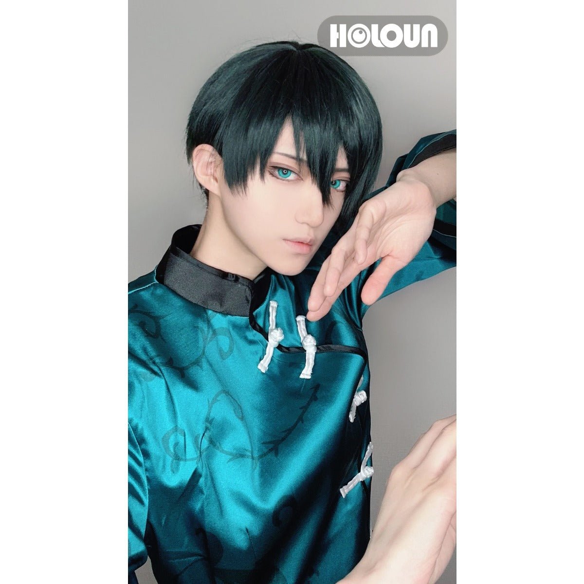 Costume Cosplay Rin Itoshi Blue Lock Chine Kung Fu Tang Perruque Synthétique Taille Adjustable Cadeau