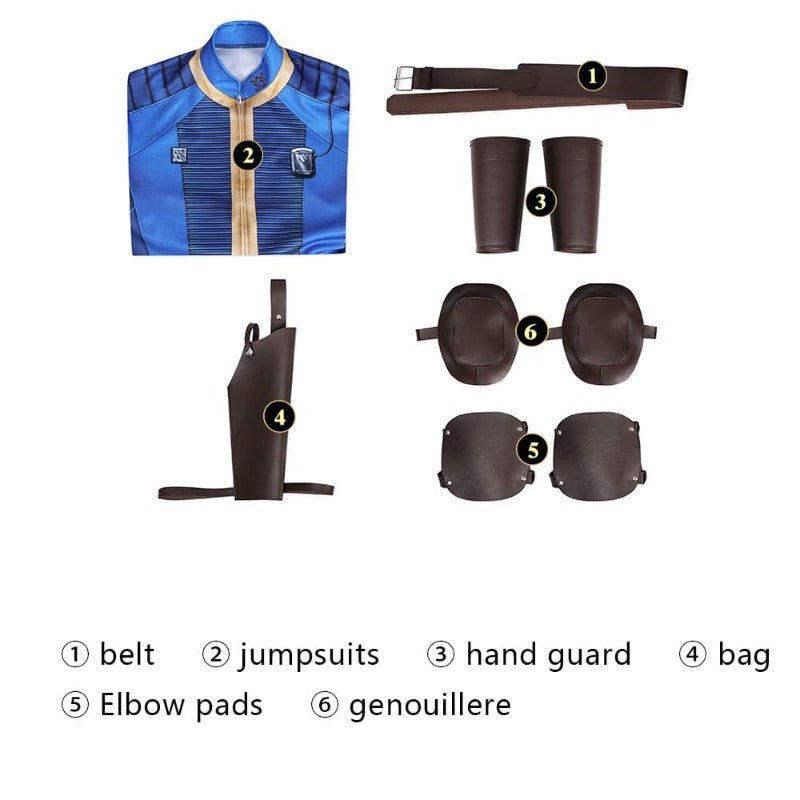 Combinaison Vault 33 Male Cosplay Fallout | Costume Halloween Série TV 2024