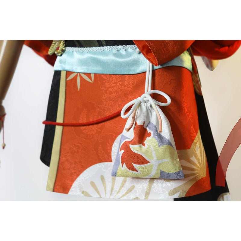 Costume Cosplay Yoimiya Kimono avec Perruque | Tenue Genshin Impact