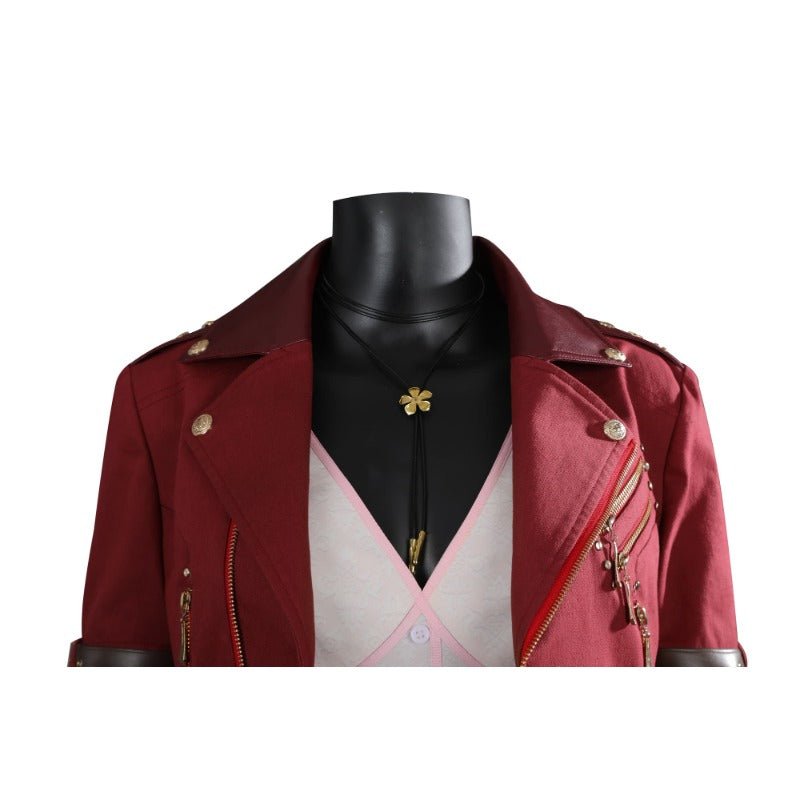Costume Cosplay FF7 Aerith Gainsborough - Veste & Robe Ensemble Complet ou Pièces Individuelles