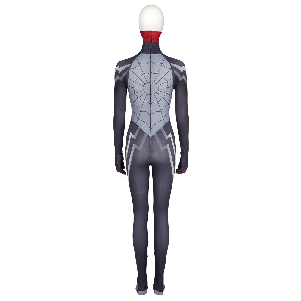Costume Cosplay Soie Cindy Moon Spider-Man Homecoming Combinaison Imprimée Ensemble Complet