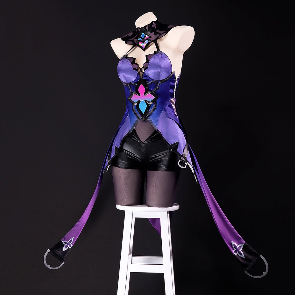 Costume Cosplay Black Swan Honkai Star Rail | Robe Violette Perruque Accessoires Jardin de la Réminiscence