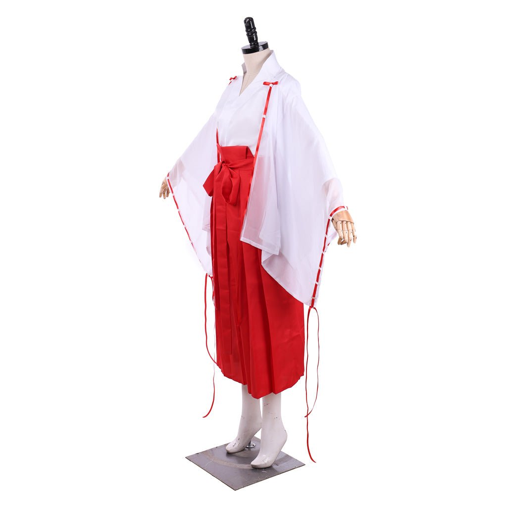 Ensemble complet de costume de kimono de Kikyo d'Inuyasha pour cosplay