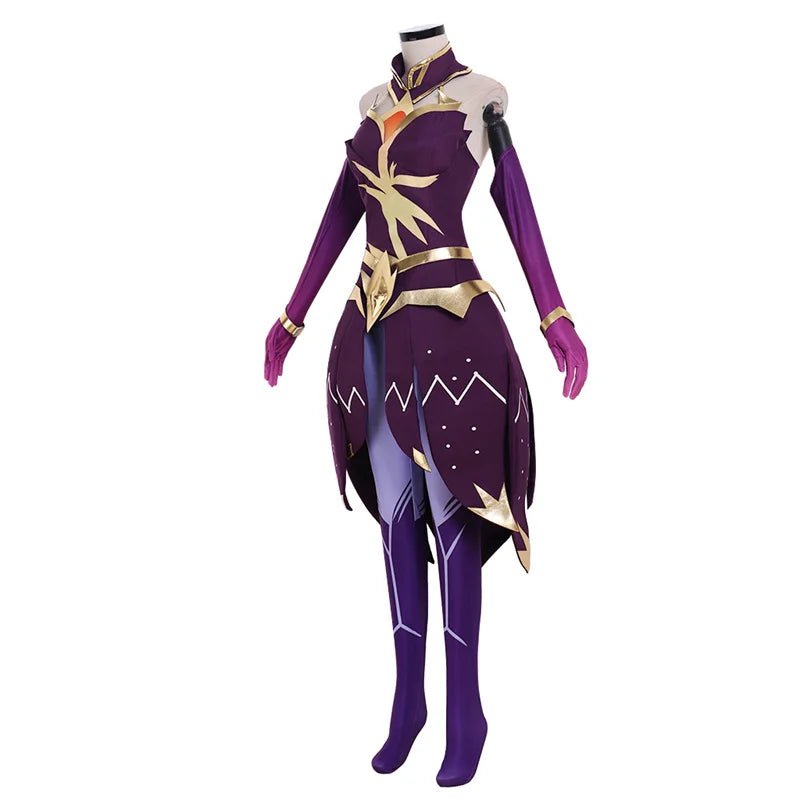 Costume Cosplay Luxanna Crownguard de League of Legends - Uniforme de Bataille de la Dame de la Lumière pour Femmes