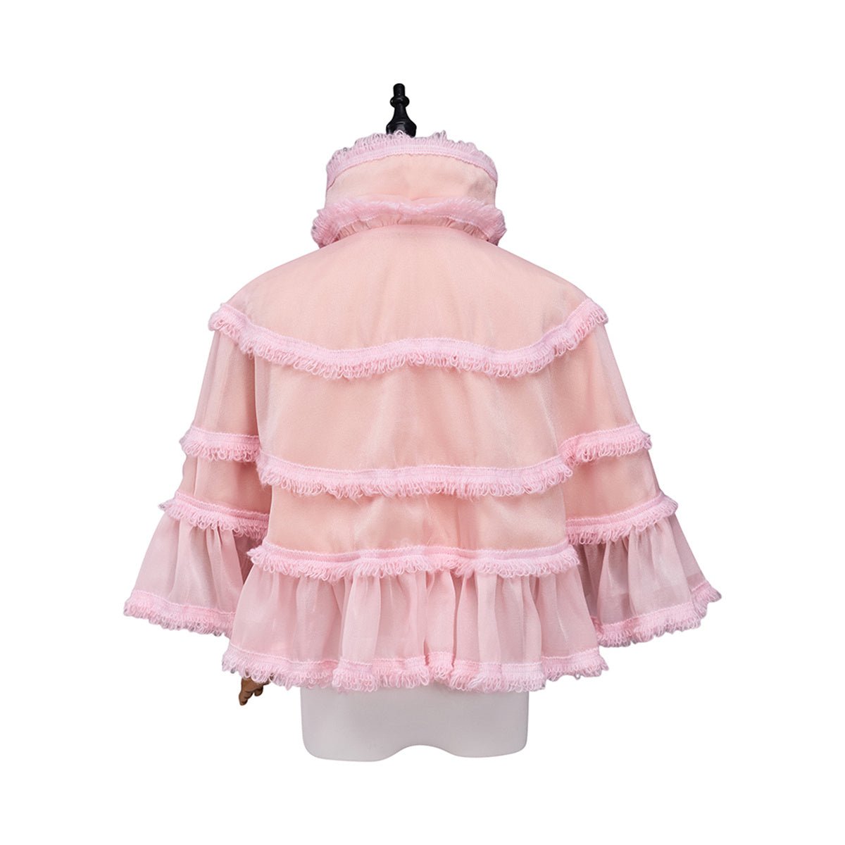 Cape Courte Rose Costume Cosplay – Tenue Inspirée d'Anime Élégante