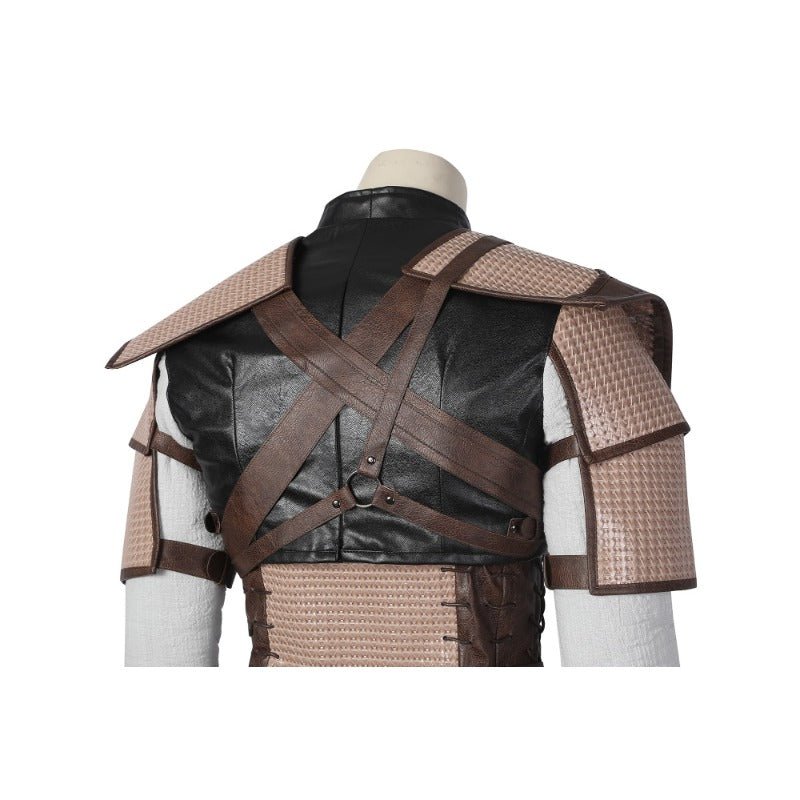 Costume Cosplay Geralt de Rivia Witcher 3 Veste en Cuir Tenue de Héros Chasse Sauvage pour Halloween