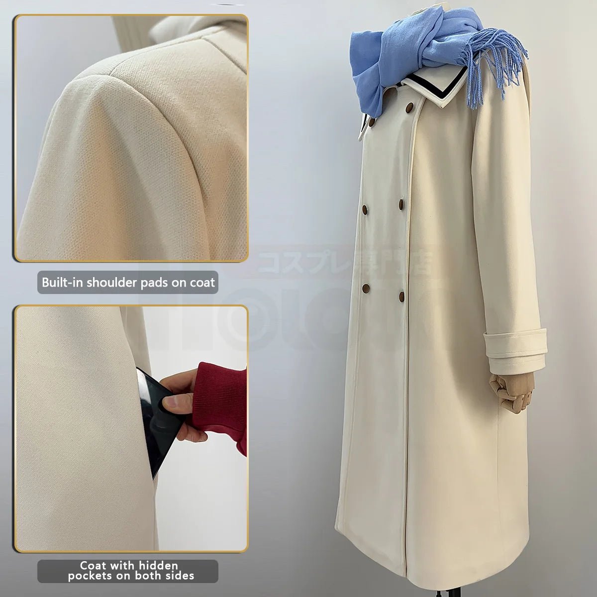 Costume Cosplay Frieren Au-Delà du Voyage Manteau d'Hiver Robe Perruque