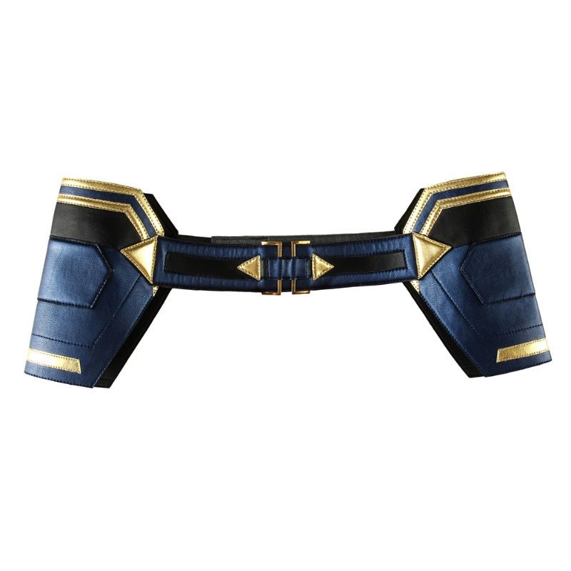 Costume Cosplay Captain Marvel Endgame - Combinaison avec Chaussures - Tenue Héros Avengers 4