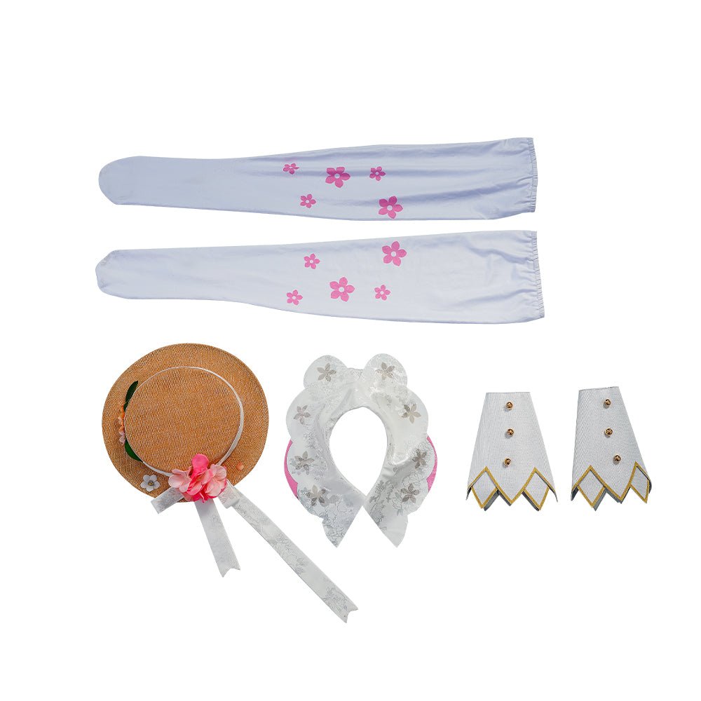 Costume Kamisato Ayaka - Tenue Cosplay Fleur Lettre Genshin Impact