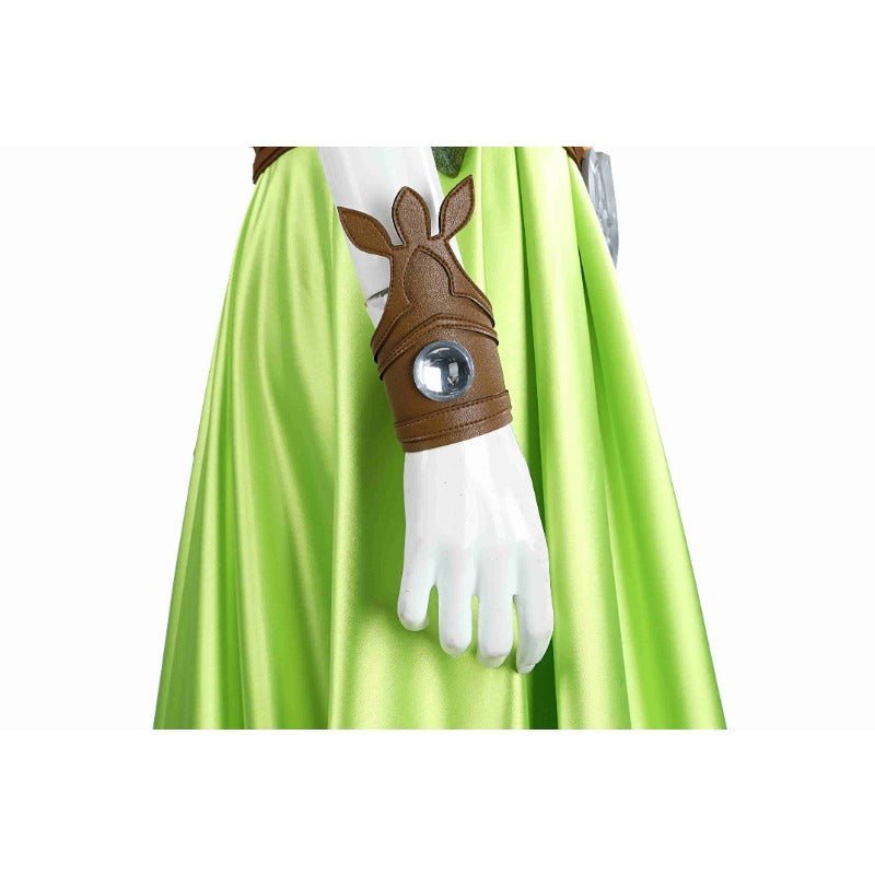 Costume Cosplay FF14 Nophica - Robe Longue Verte pour Halloween & Fêtes