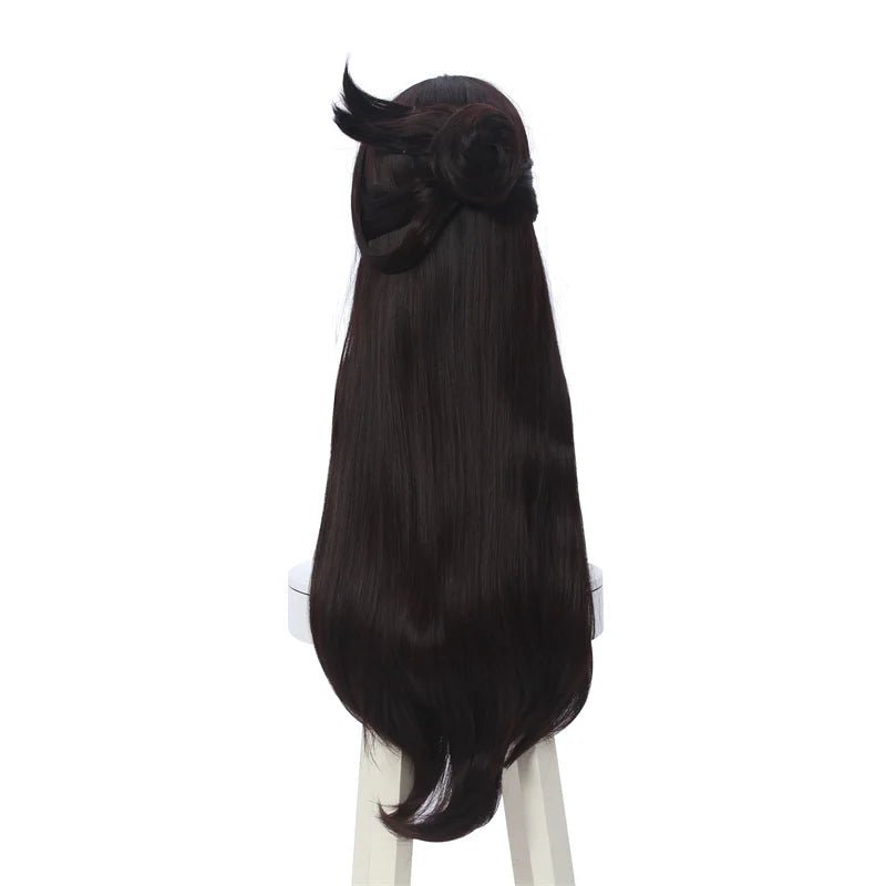 Perruque Cosplay Beidou Genshin Impact 80cm Brun Femme - Cheveux Synthétiques Résistants à la Chaleur