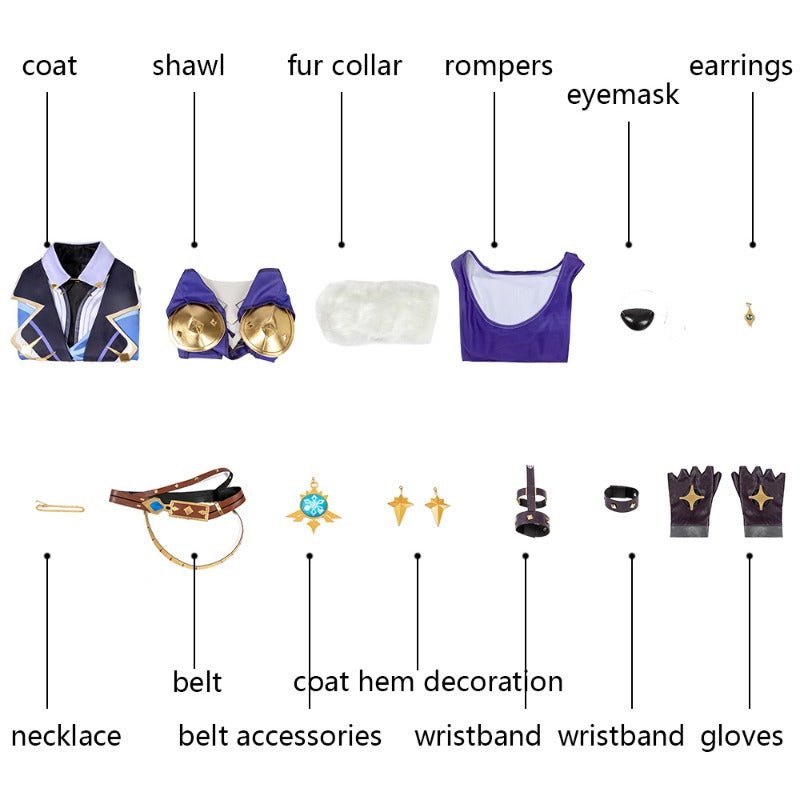 Costume Cosplay Genshin Impact Kaeya pour Homme - Tenue de Jeu pour Halloween