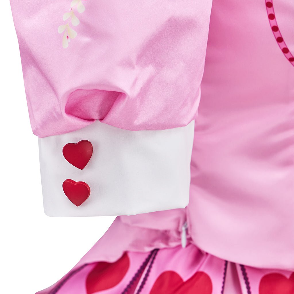 Robes Filles Enfants D-Descendants 4 Rouge Costume Cosplay – Robe Princesse Film pour Halloween & Carnaval