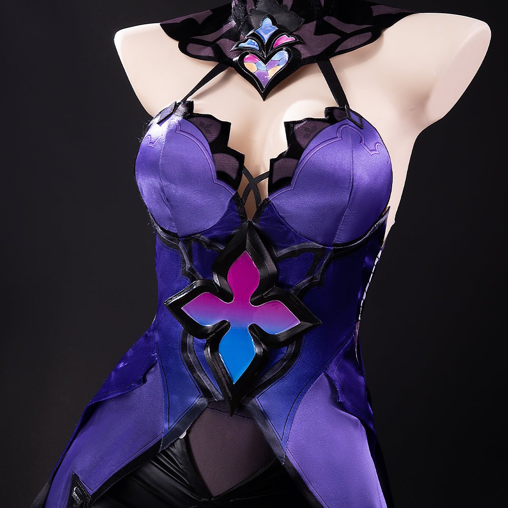 Costume Cosplay Black Swan Honkai Star Rail | Robe Violette Perruque Accessoires Jardin de la Réminiscence