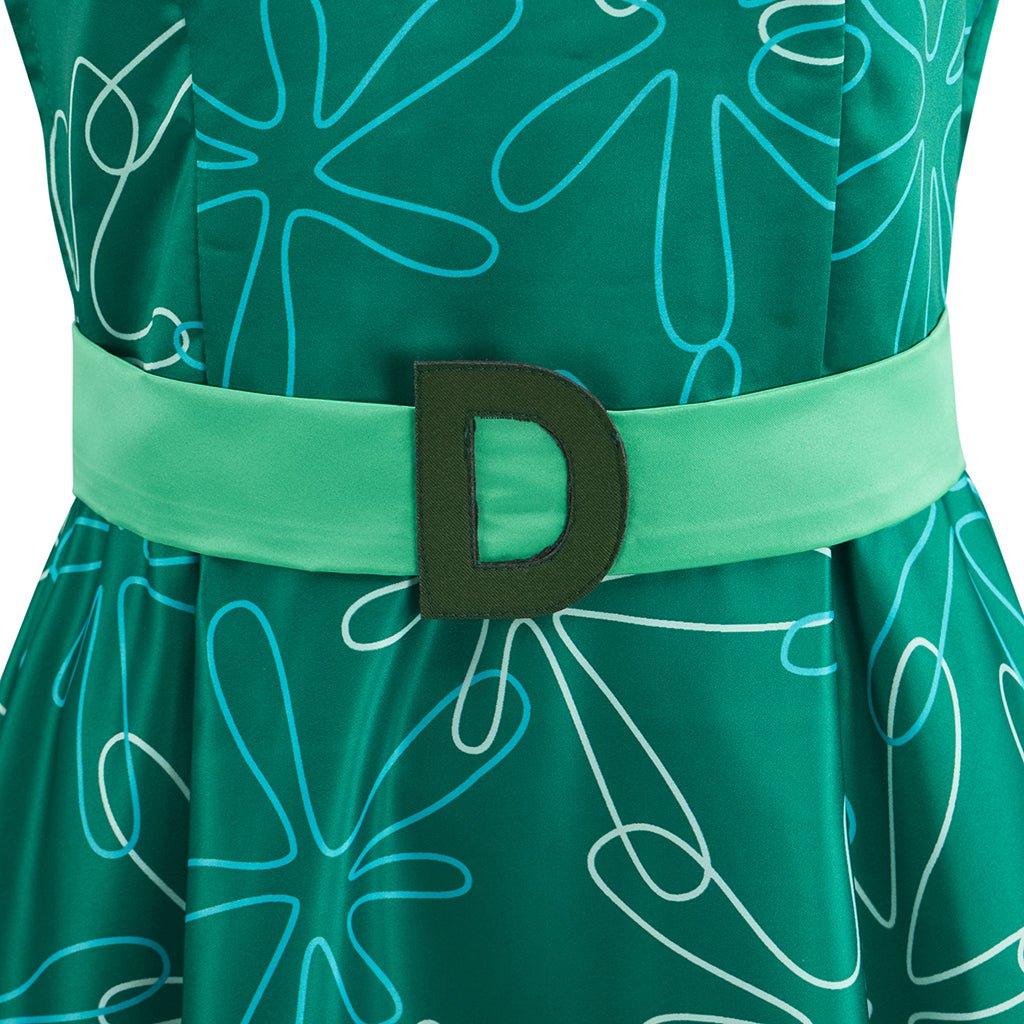 Costume Cosplay Dégoût | Robe Verte pour Femmes | Costume de Fête d'Halloween