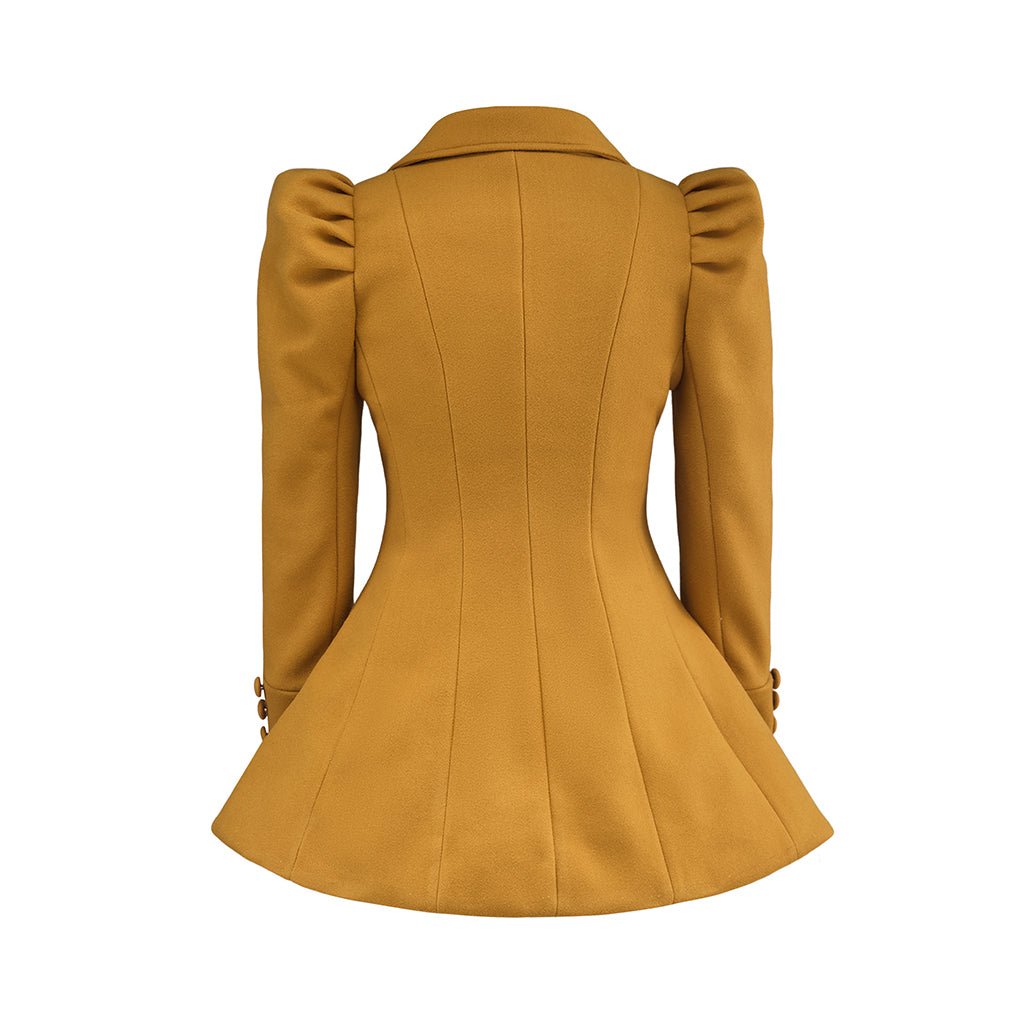 Veste Médiévale Jaune Boutonnée pour Femme - Costume Cosplay pour Foires Renaissance et LARP