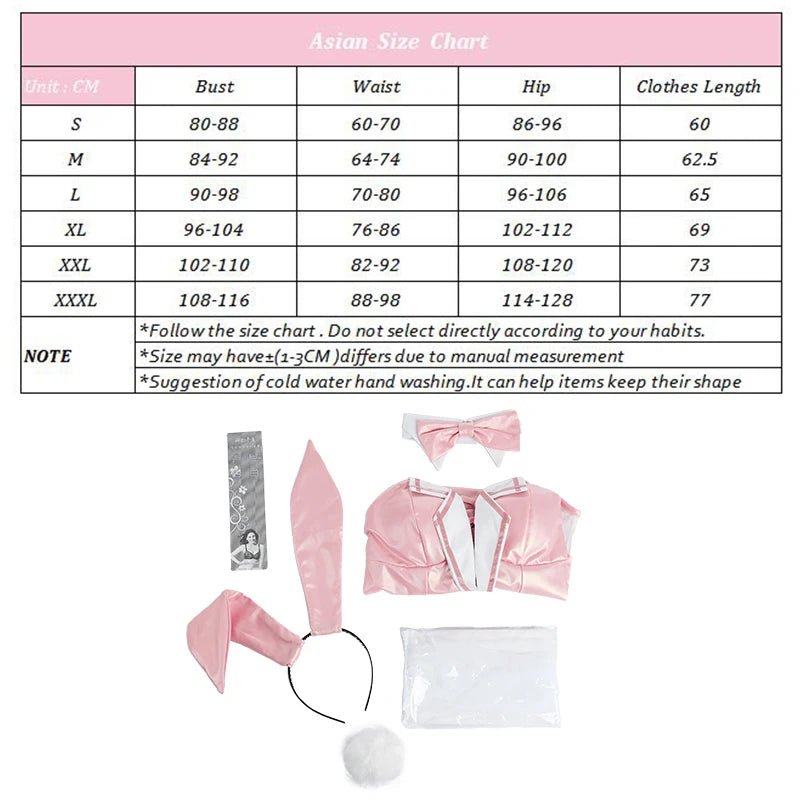 Costume Fille Lapin Mars 7 Honkai Star Rail Femmes - Combinaison Rose Cosplay