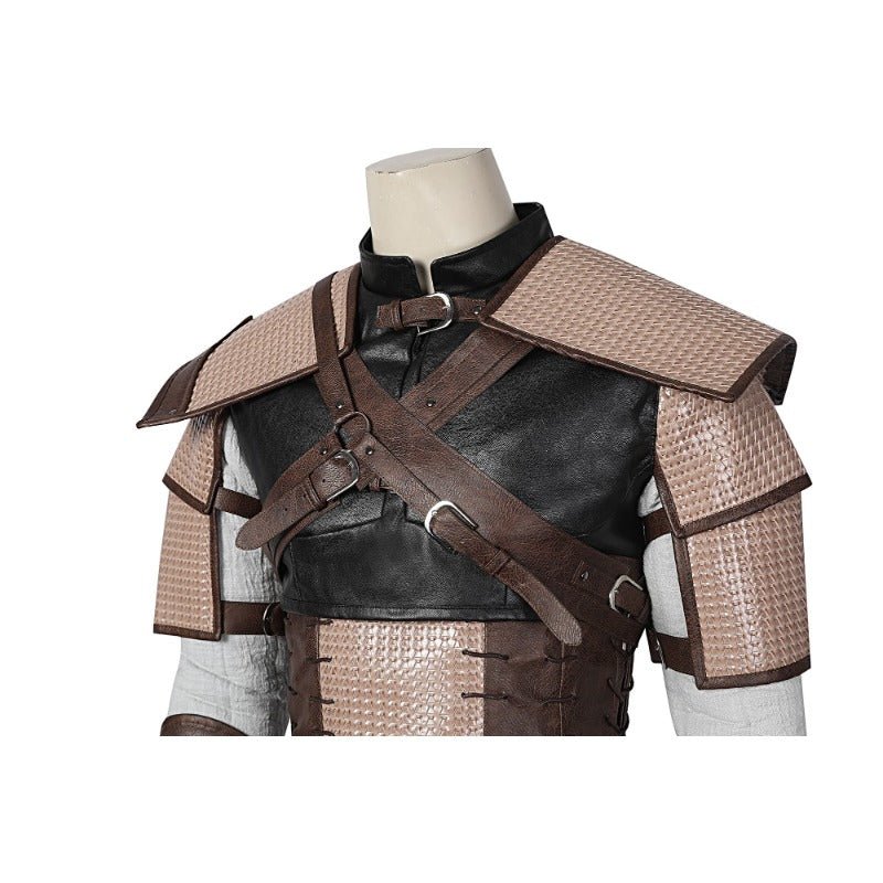 Costume Cosplay Geralt de Rivia Witcher 3 Veste en Cuir Tenue de Héros Chasse Sauvage pour Halloween
