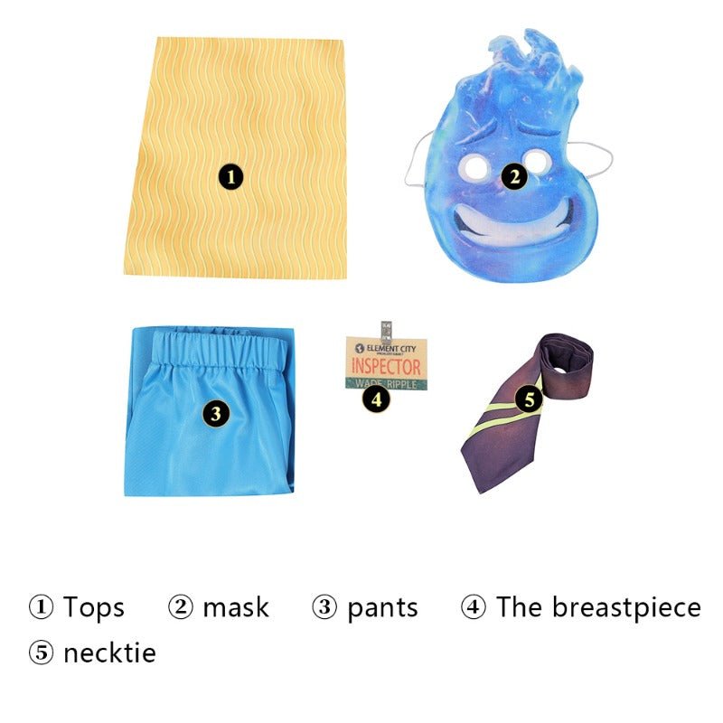 Costume Cosplay Wade Ripple de Disney Elemental pour Halloween
