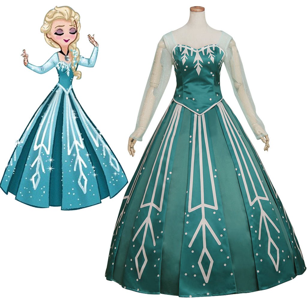 Série de Costumes Cosplay Anna & Elsa Frozen | Robes de Princesse pour Cosplay, Halloween & Fêtes