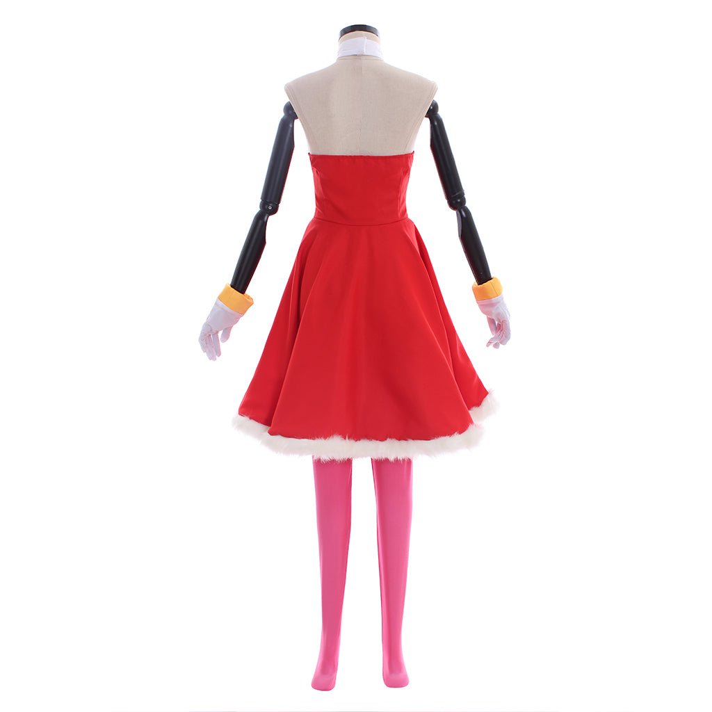 Costume Cosplay Amy Rose - Robe Rouge Rosy The Rascal pour Femmes | Série Cosplay de Jeu