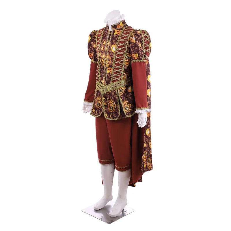 Costume de Roi Tudor pour Hommes - Tenue Médiévale Élisabéthaine avec Cape | L'AniMirage Série Médiévale
