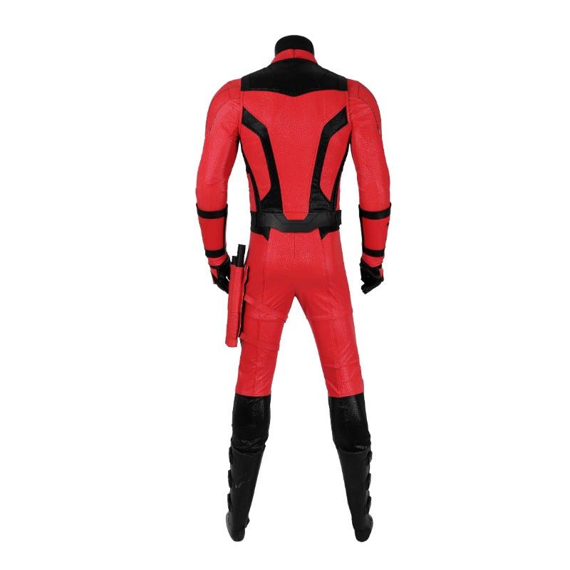 Costume Cosplay Daredevil en Cuir Rouge - Tenue de Combat de Matt Murdock - Ensemble Complet
