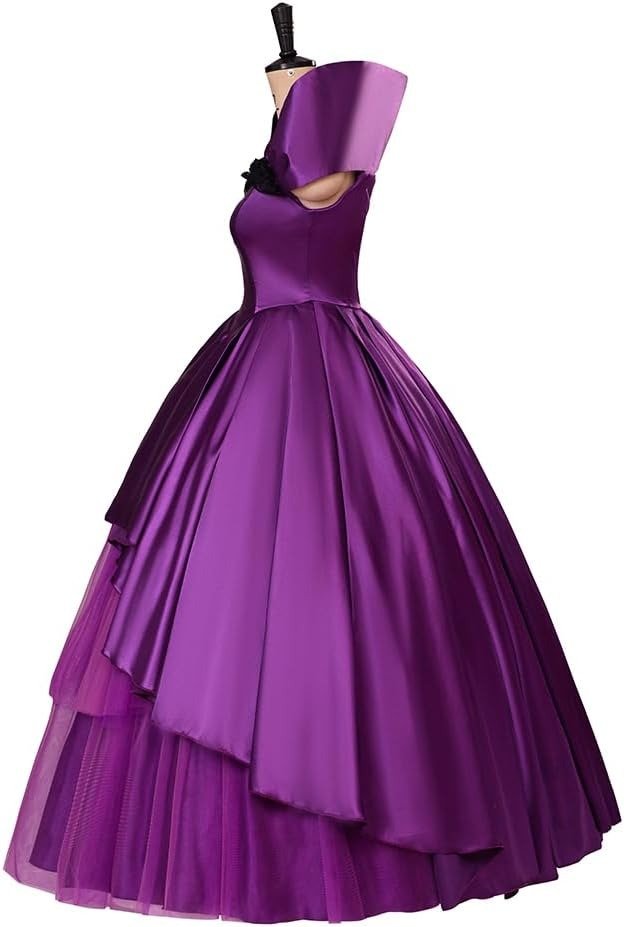 Costume de Dame à Barbe de Cirque pour Femmes - Robe Tutu Musicale Violette pour Cosplay Théâtral