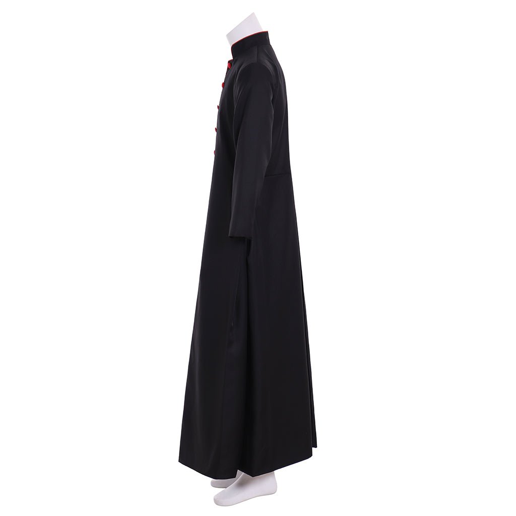 Costume Personnalisé Robe de Clergé Noire Romaine | Robe Médiévale de Clergé pour Cosplay Adulte