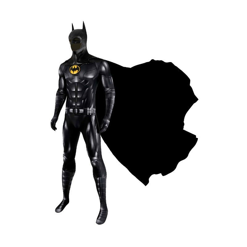 Costume Cosplay Batman Bruce Wayne Michael Keaton Combinaison Cape Masque