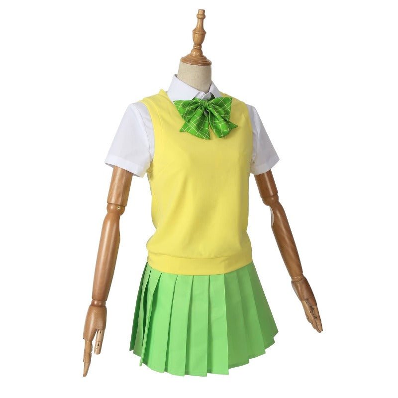 Costume Cosplay Les Quintuplés Quintessentiels : Perruques et Uniforme Scolaire pour les Sœurs Nakano