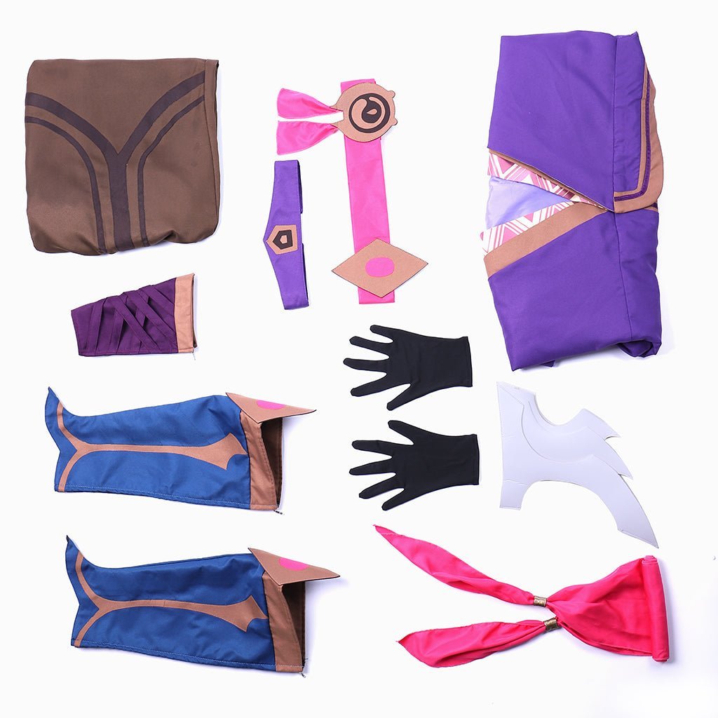 Costume Cosplay Spirit Blossom Yasuo Complet avec Gants, Couvre-chaussures et Accessoires