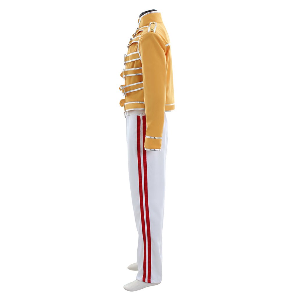 Costume Freddy Cosplay Rock | Veste Jaune Iconique, Manteau Blanc et Pantalon pour Halloween et Carnaval