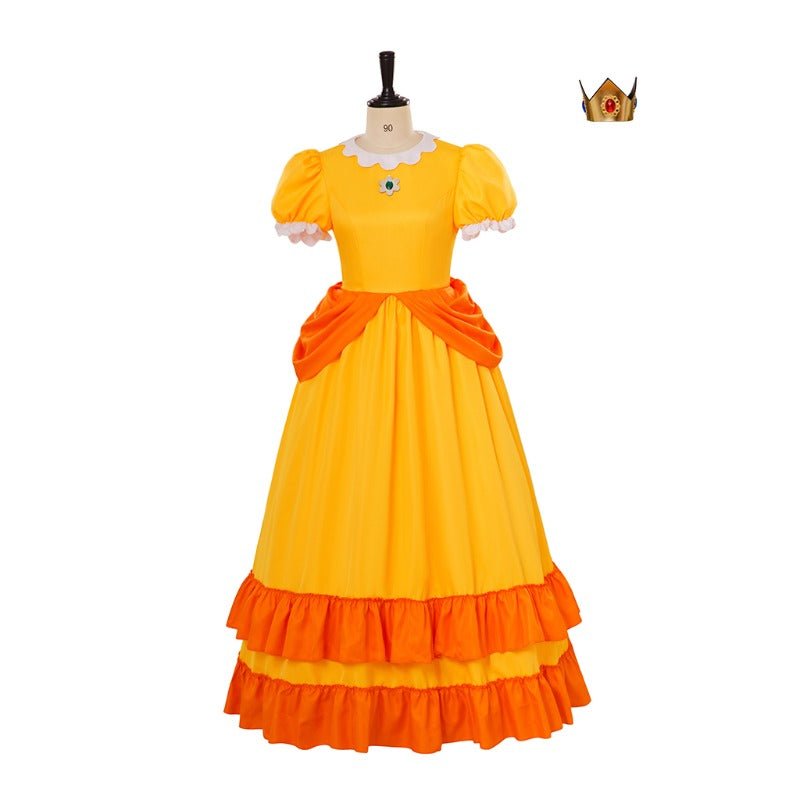 Robe Cosplay Rosalina avec Couronne - Costume Princesse Daisy pour Halloween & Fêtes