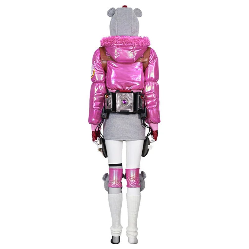 Costume Cosplay Apex Wattson - Manteau Rose avec Accessoires pour Fête d'Halloween ou Carnaval