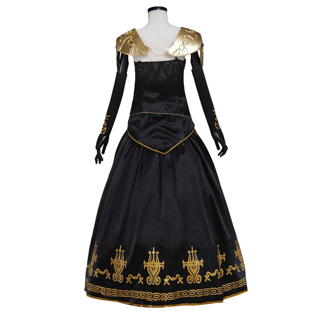 Robe Cosplay Princesse Noire Guerrière Crépuscule | Costume de Jeu