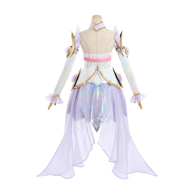 Costume Cosplay LOL Rose Cristal Seraphine - Tenue de Jeu LOL Seraphine Design Rose pour Halloween