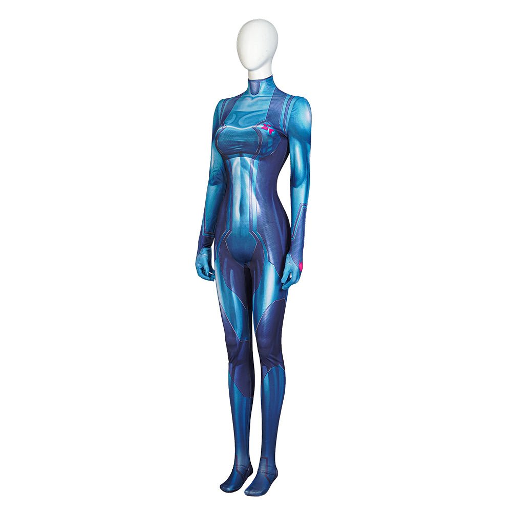 Costume Cosplay Samus Aran Metroid Combinaison Zero Suit Spandex Zentai pour Halloween