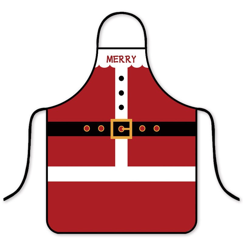 Tablier de Noël imperméable tendance version coréenne pour cuisine à la maison ou restaurant de hot pot